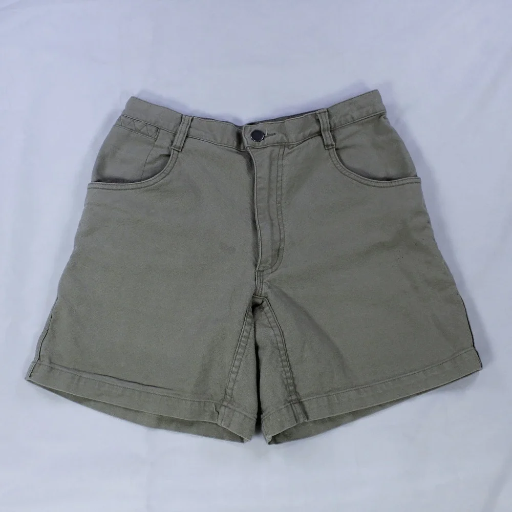 Ibex Vintage High-Waisted Canvas Cotton Shorts for Women, Size 8 - Picture 1 of 6